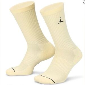 Jordan Everyday Crew‎ Socks 1 Pair Size Large Cream NWOT